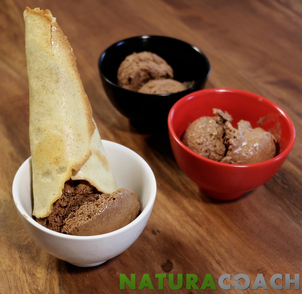 Recettte de glace au chocolat sans lait et son sans gluten Naturacademy Benjamin Dariouch